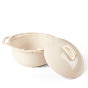 CASSOLA Pot allant au four avec couvercle 80 CL beige