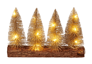 DANI Sapins décoratifs avec 10 leds doré