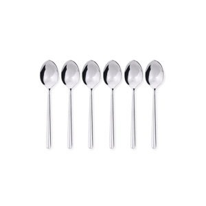 OLIVIA Espressolöffel Set mit 6 Silbern