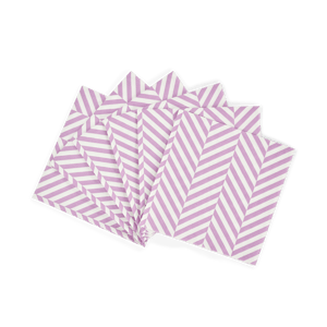 CHEVRON Set de 20 serviettes mauve