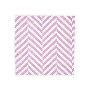 CHEVRON Set de 20 serviettes mauve