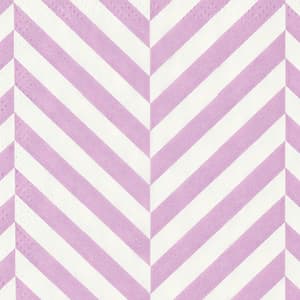 CHEVRON Set de 20 serviettes mauve