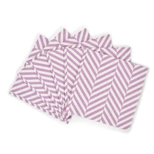 CHEVRON Set von 20 Servietten Violett