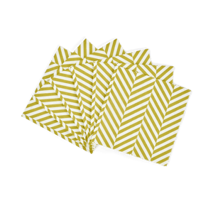 CHEVRON Set de 20 serviettes vert