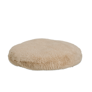 COZIE Housse pour coussin fourrure blanc cassé