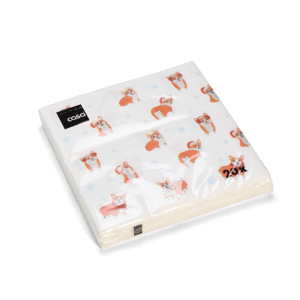 X-MAS CORGIES Set de 20 serviettes multicolore