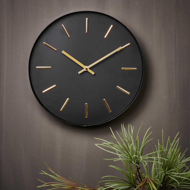 BLACK Reloj de pared negro P 3,6 cm - Ø 30 cm