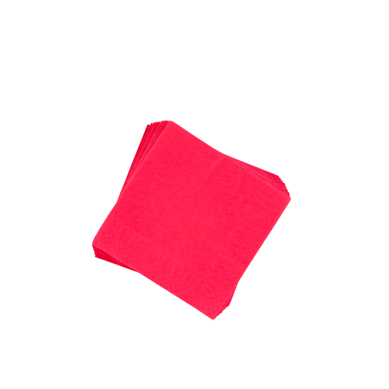 UNI Set di 20 tovaglioli rosso W 25 x L 25 cm
