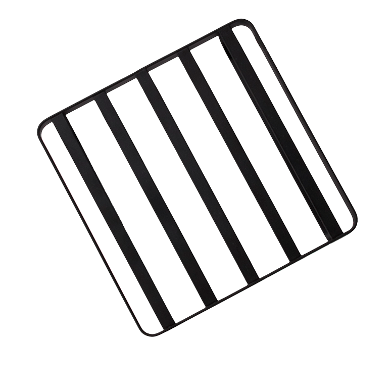 INDUSTRIA Dessous-de-plat noir H 2,5 x Larg. 20 x P 20 cm