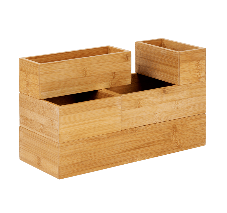 BAMBOO Organizador de gaveta natural H 7 x W 38 x D 15 cm