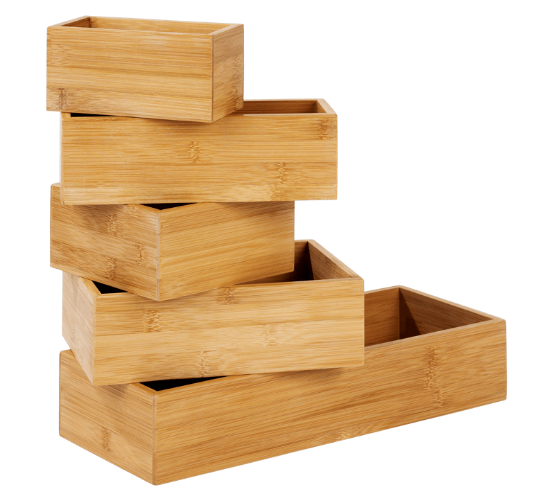 BAMBOO Organizador de gaveta natural H 7 x W 38 x D 15 cm