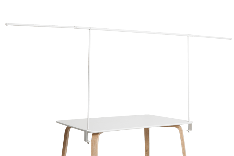 Barra da decorazione allungabile 140-250 cm bianco H 90 x W 140 x D 5 cm