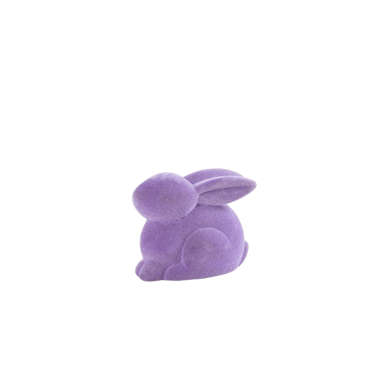 FUNK Lapin mauve H 6,5 x Larg. 3,5 x P 7,5 cm