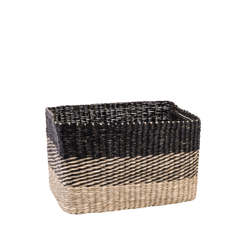 BOBO Cesta negro, natural A 22 x An. 35 x P 25 cm