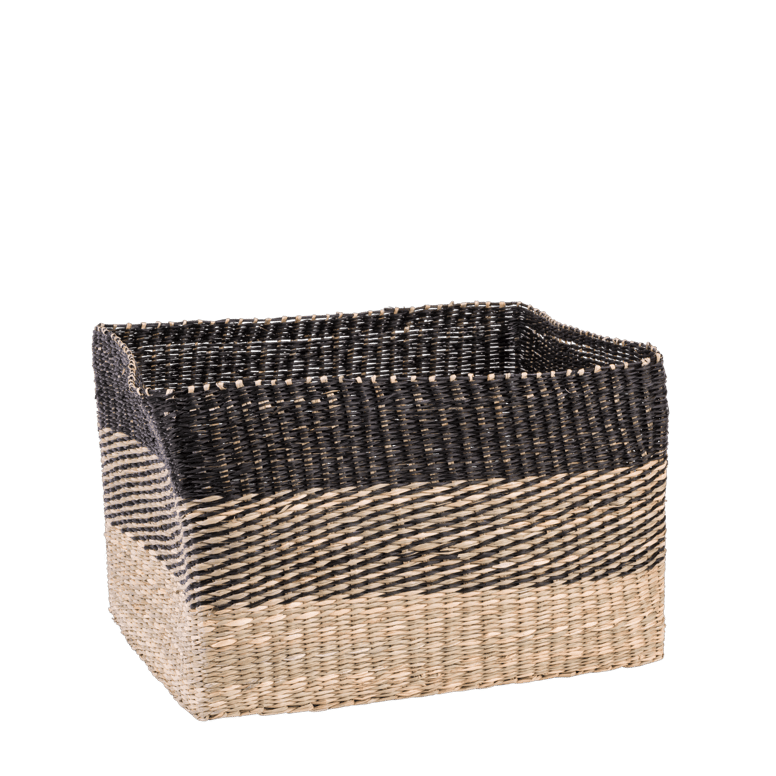 BOBO Lademand zwart, naturel H 24 x B 40 x D 30 cm