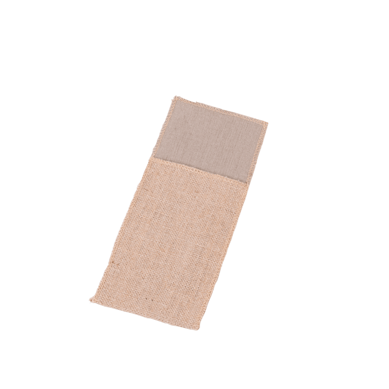 BURLAP Estuche cubiertos natural An. 10 x L 23,5 cm