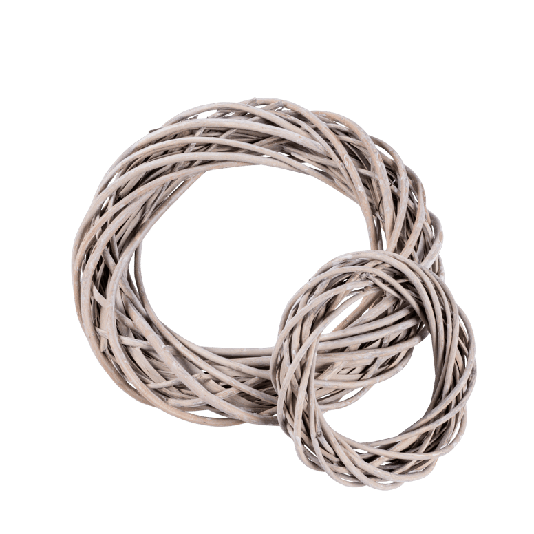 WILLOW Couronne gris H 4 cm - Ø 20 cm