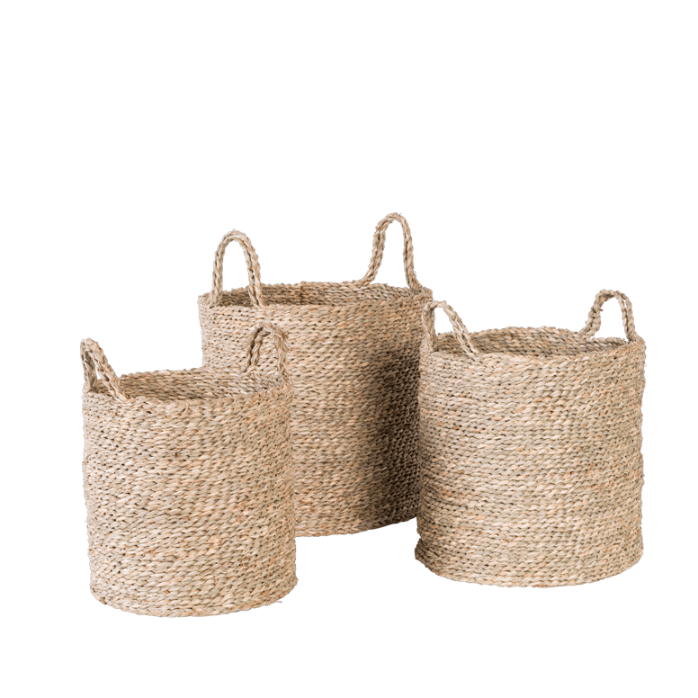 HUSH Panier naturel H 38 cm - Ø 40 cm