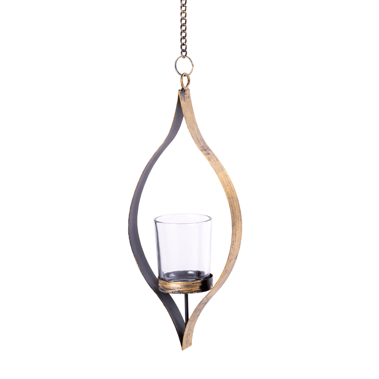 OVAL Porta-velas para lamparinas bronze H 26,5 x W 11,5 x D 5,5 cm
