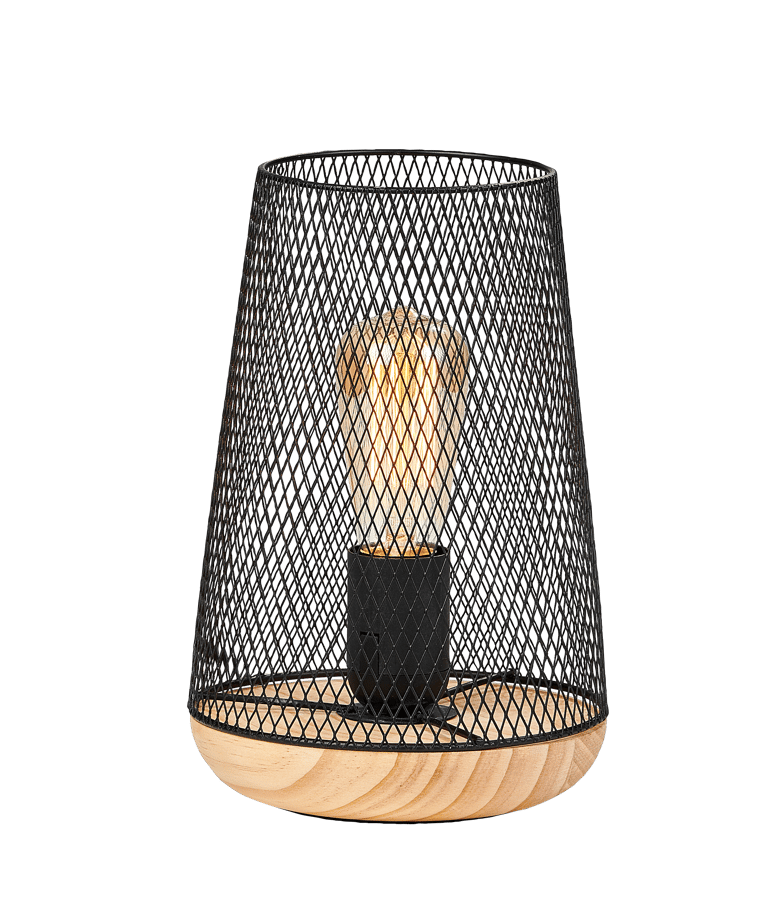 MESH Lámpara de mesa negro A 23 cm - Ø 15 cm