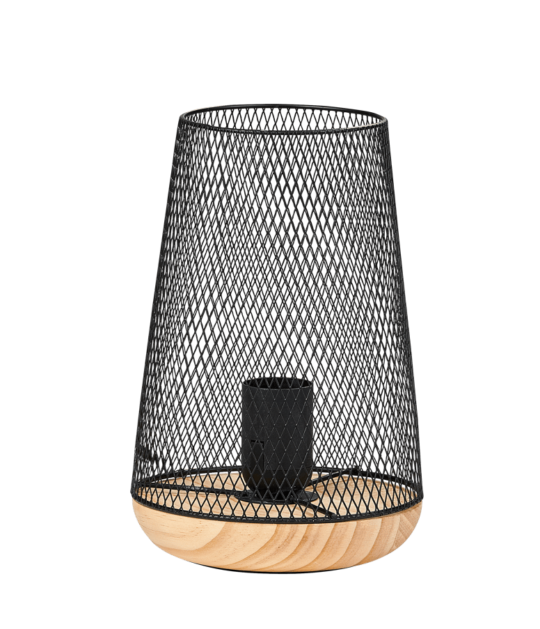 MESH Lámpara de mesa negro A 23 cm - Ø 15 cm