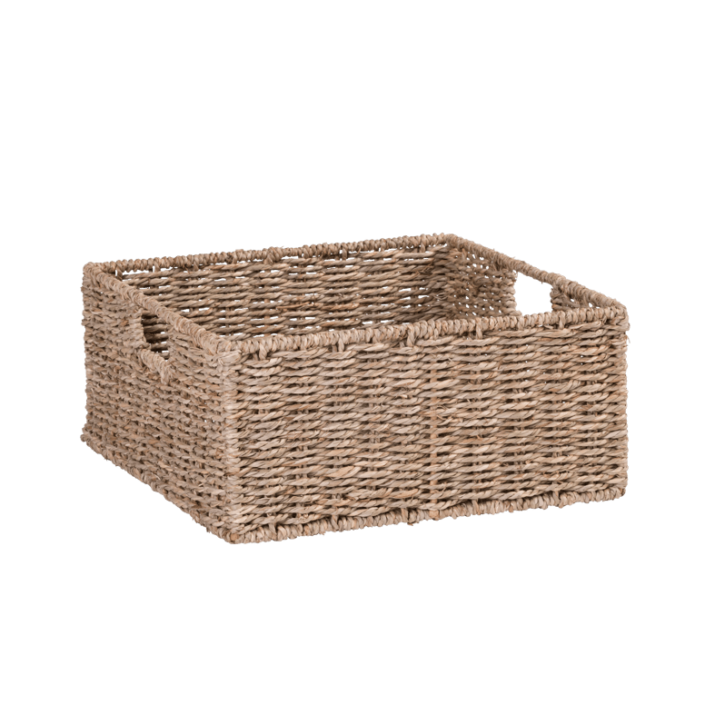 SEAGRASS Panier de rangement naturel H 15 x Larg. 32 x P 32 cm