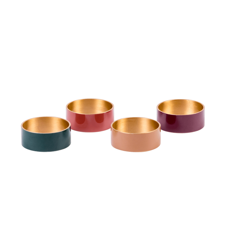 ALU Rond de serviette 4 couleurs diverses couleurs H 2 x Larg. 5 x P 5 cm