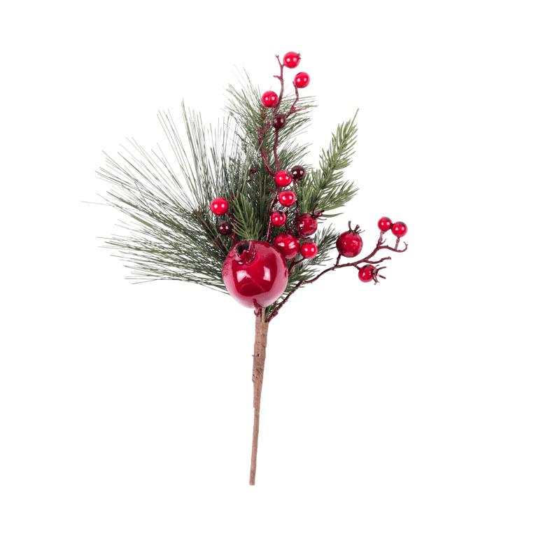 PINUS Kersttak rood, groen L 38 cm