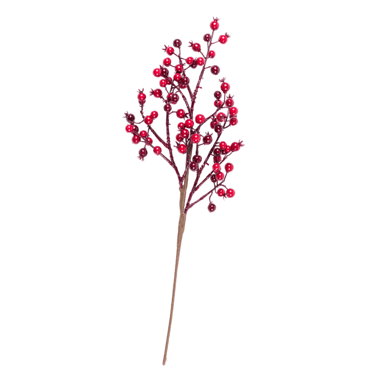 BERRY Branche de baies rouge Long. 55 cm