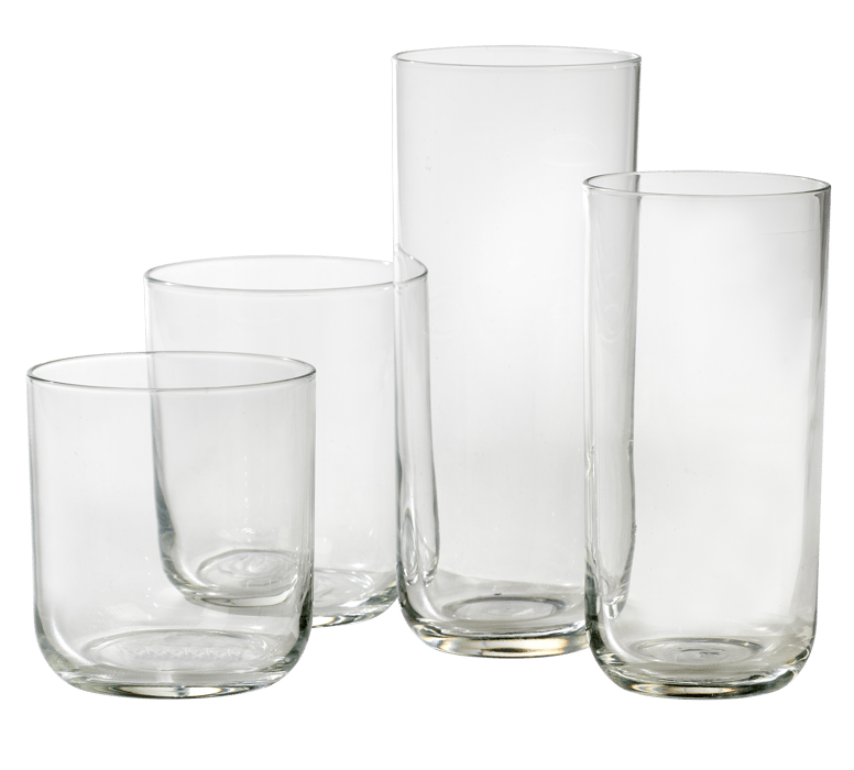 BLISS Glas 30 CL Transparent - Set von 6  H 8,5 cm - Ø 7,7 cm