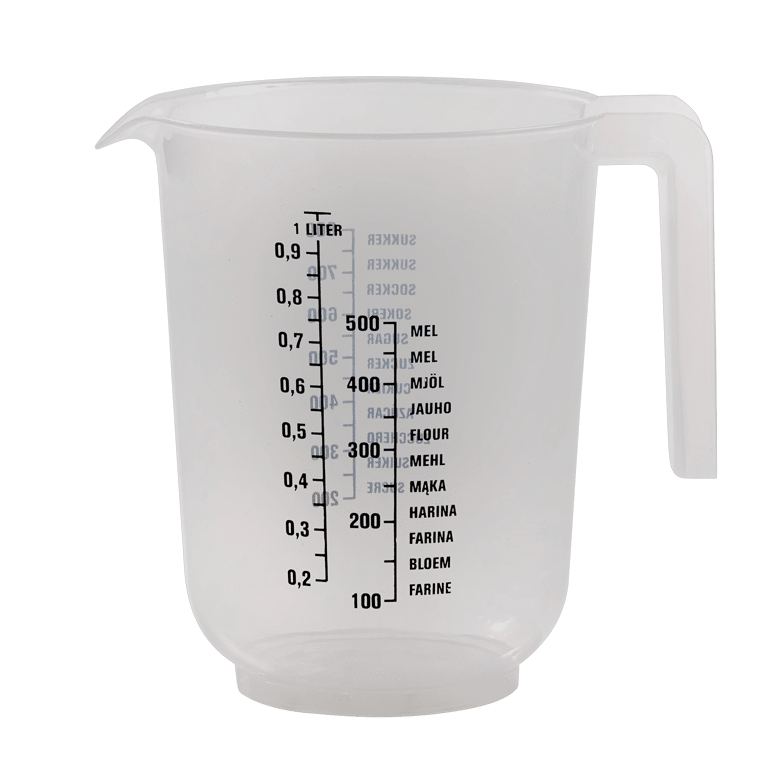 BASIC Vaso graduado 1L transparente A 15,5 cm - Ø 7,5 cm