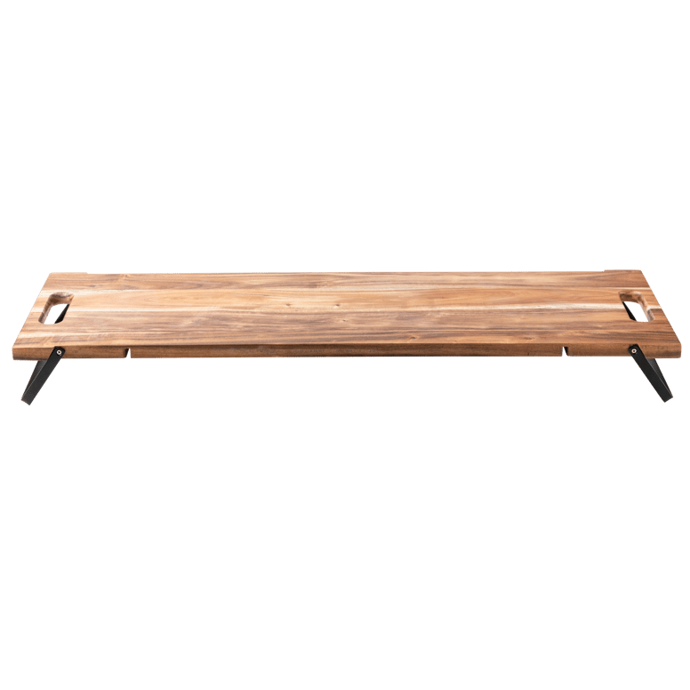 ACACIA LUX Serveerplank/tafel zwart, naturel H 1,8 x B 78 x D 25 cm