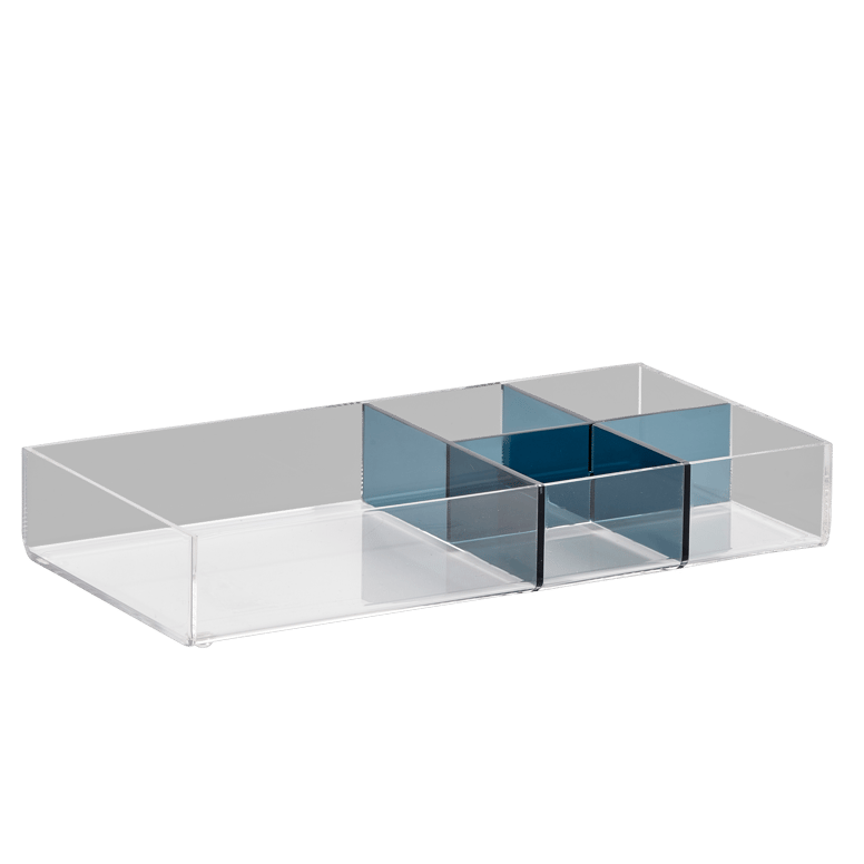 LUXACRYL Organisateur transparent H 4 x Larg. 25 x P 12,5 cm