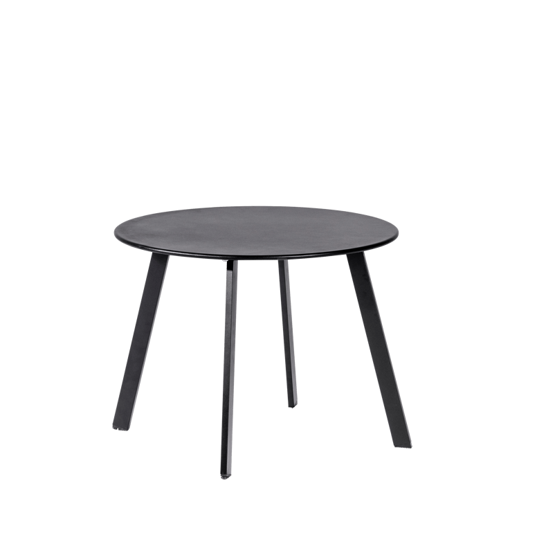NURIO Lounge tafel zwart H 46 cm - Ø 60 cm