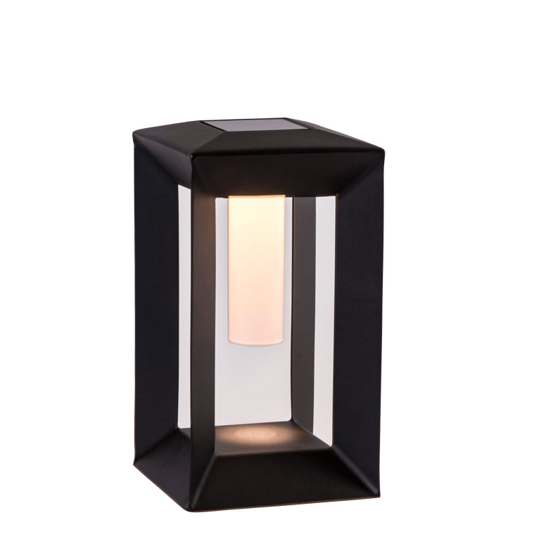 LORE Lampe solaire noir H 45 x Larg. 25 x P 25 cm