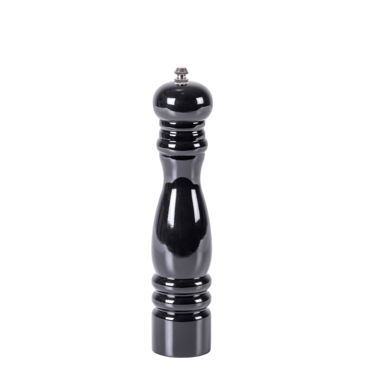 BLACK STEEL Peper- en zoutmolen zwart H 27 cm - Ø 7 cm