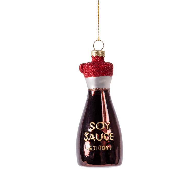 SOY SAUCE Weihnachtskugel Braun H 11,5 x B 4,5 cm