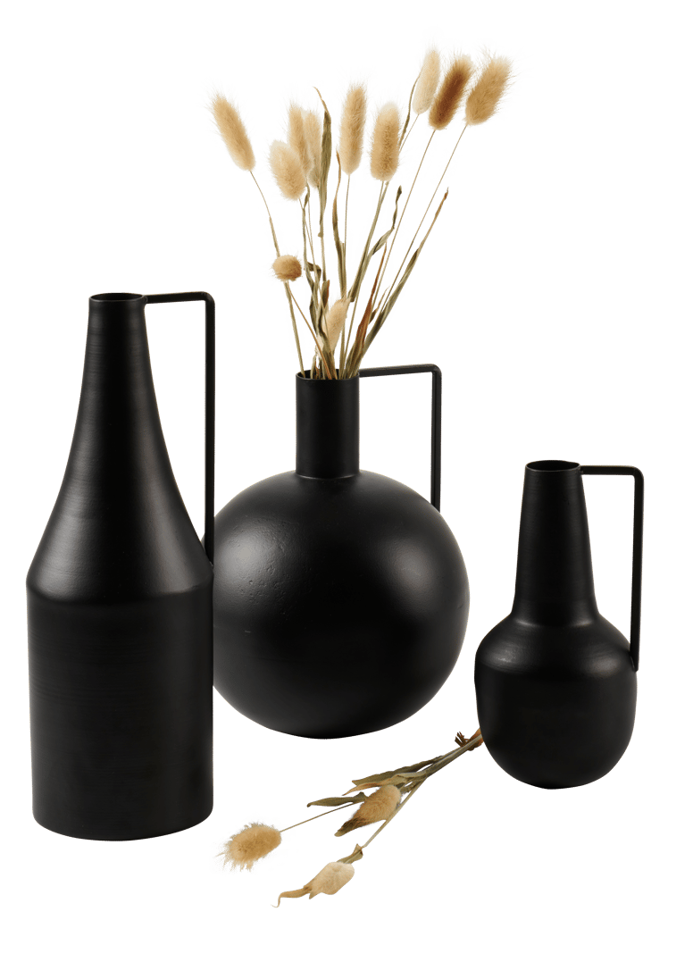 BASTA Vase Schwarz H 18 cm - Ø 9 cm - Ø 3 cm