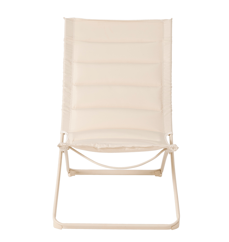 LIZA Chaise pliante beige H 87 x Larg. 57 x P 85 cm