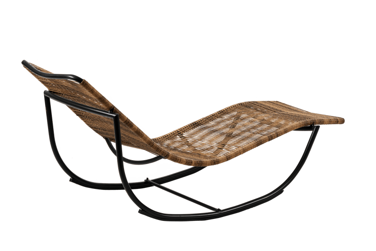 ACAPULCO Chaise longue basculante naturel H 70,5 x Larg. 62 x Long. 155 cm