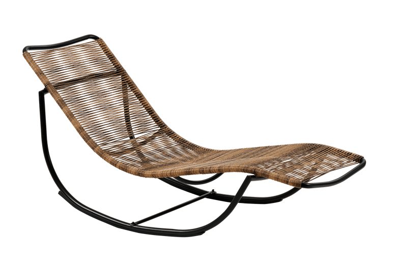 ACAPULCO Chaise longue basculante naturel H 70,5 x Larg. 62 x Long. 155 cm