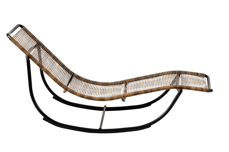 ACAPULCO Chaise longue basculante naturel H 70,5 x Larg. 62 x Long. 155 cm