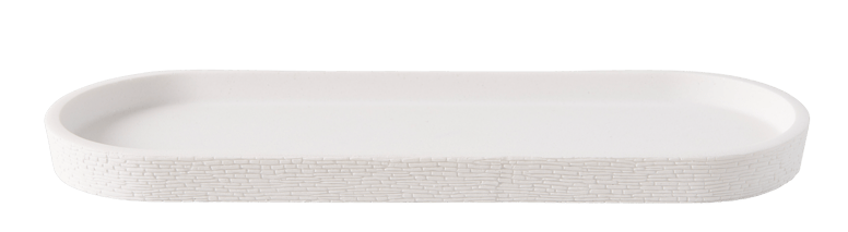 WHITE ELEGANCE Plat blanc H 2 x Larg. 30 x P 10,5 cm