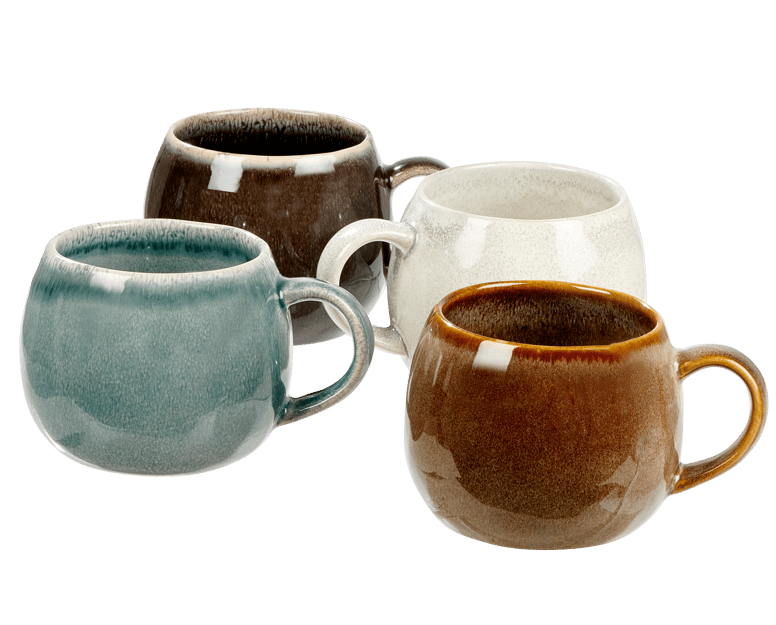 COZY Tasse 48 CL Weiss - Set von 4  H 11 cm - Ø 8,5 cm