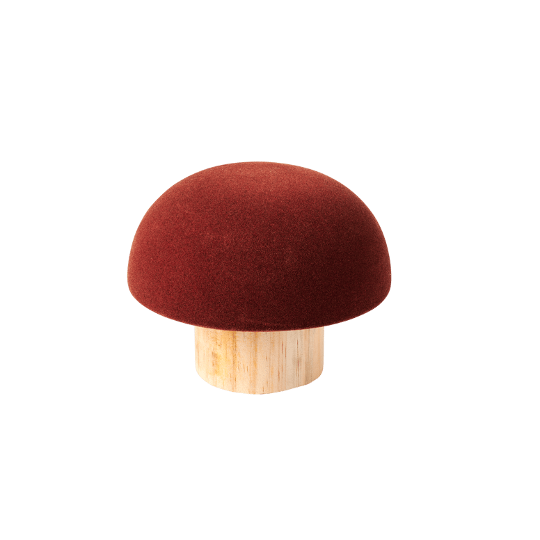 VELVET Champignon naturel, bordeaux, multicolore H 10,5 cm - Ø 13,5 cm