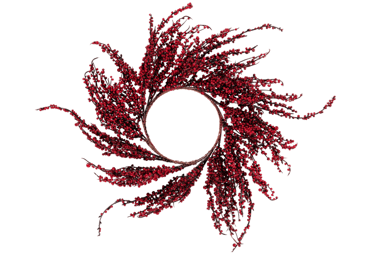 BERRIES Coroa vermelho D 6 cm - Ø 65 cm