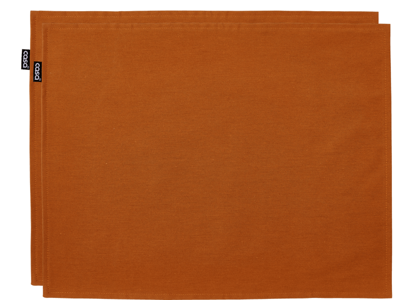 UNILINE Mantel individual juego de 2 marrón An. 35 x L 45 cm