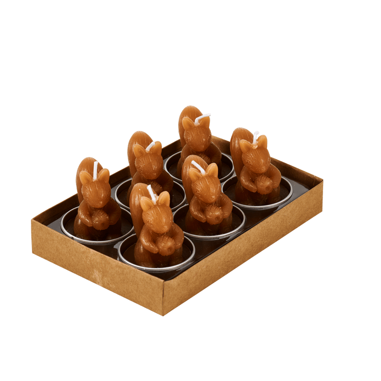 SQUIRREL Lumini set di 6 marrone H 5 cm - Ø 3,5 cm