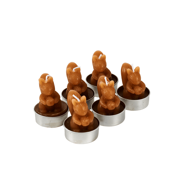 SQUIRREL Lumini set di 6 marrone H 5 cm - Ø 3,5 cm