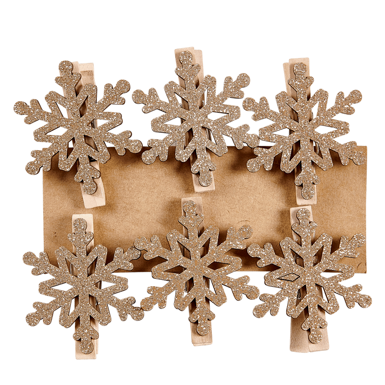 SNOW FLAKE Clip dorato 